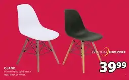 JYSK Oland Chairs, Solid Beech Legs, Black Or White offer