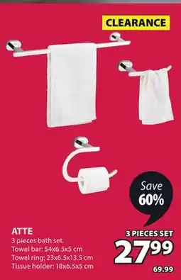JYSK Atte 3 Pieces Bath Set offer