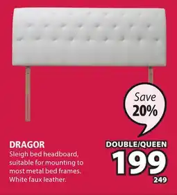 JYSK DRAGOR Sleigh bed headboard, suitable for mounting to most metal bed frames offer