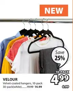 JYSK VELOUR Velvet-coated hangers offer