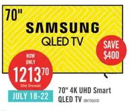 The Brick Samsung 70 Q60D 4K QLED Smart TV with PANTONE Validated Colour offer