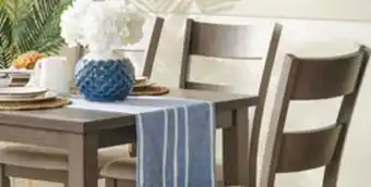 The Brick Krew 6pc Dining Set with Table, Bench & 4 Chairs, Melamine, 60W - Grey offer