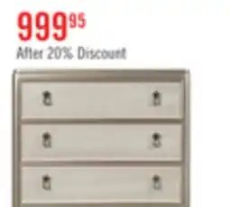 The Brick Diva 5pc Bedroom Set with Bed, Dresser & Mirror, Glam, Vegan Leather, Silver - Queen Size offer