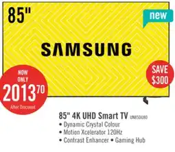 The Brick Samsung 85 DU8000 Crystal 4K UHD Smart TV with Tizen OS offer