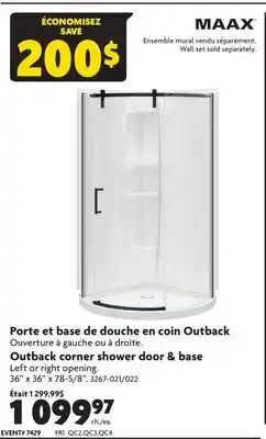 Home Hardware Outback Round Shower Door & Base offer