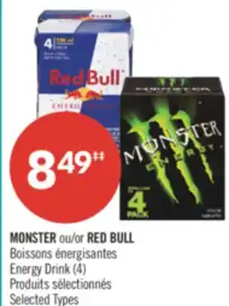 Pharmaprix MONSTER or RED BULL Energy Drink offer