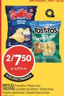 Pharmaprix RUFFLES Potato or TOSTITOS Tortilla Chips offer