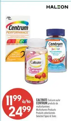Pharmaprix CALTRATE Calcium or CENTRUM Multivitamin Products offer