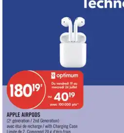 Pharmaprix APPLE AIRPODS (2nd Generation) with Charging Case offer