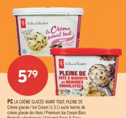 Pharmaprix PC Ice Cream (1,5 L) or Premium Ice Cream Bars offer