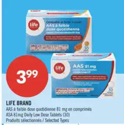 Pharmaprix LIFE BRAND ASA 81mg Daily Low Dose Tablets (30) offer