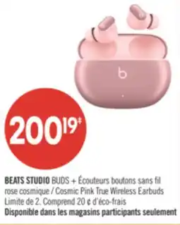 Pharmaprix BEATS STUDIO BUDS+ Cosmic Pink True Wireless Earbuds offer