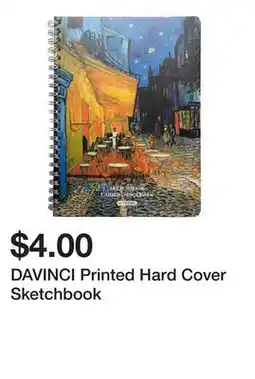 Dollarama DAVINCI Printed Hard Cover Sketchbook offer