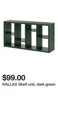 IKEA KALLAX Shelf unit, dark green offer
