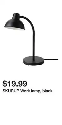 IKEA SKURUP Work lamp, black offer