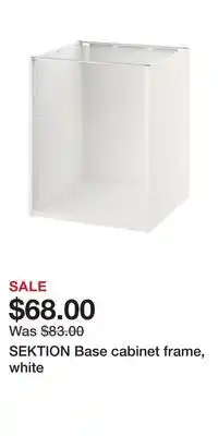IKEA SEKTION Base cabinet frame, white offer