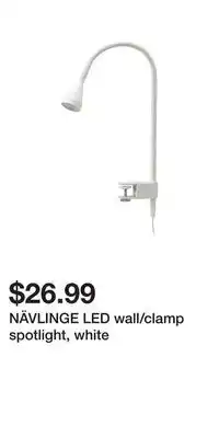 IKEA NÄVLINGE LED wall/clamp spotlight, white offer