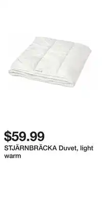 IKEA STJÄRNBRÄCKA Duvet, light warm offer