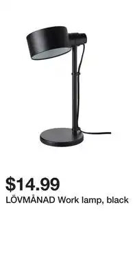 IKEA LÖVMÅNAD Work lamp, black offer