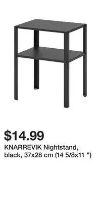 IKEA KNARREVIK Nightstand, black, 37x28 cm (14 5/8x11 ) offer