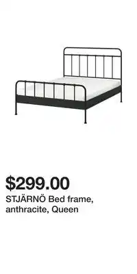 IKEA STJÄRNÖ Bed frame, anthracite, Queen offer