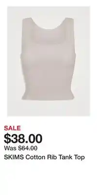 Holt Renfrew SKIMS Cotton Rib Tank Top offer