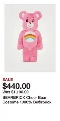 Holt Renfrew BEARBRICK Cheer Bear Costume 1000% Be@rbrick offer