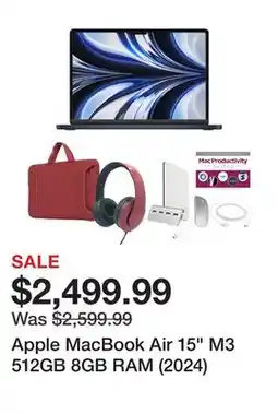 TSC Stores Apple MacBook Air 15 M3 512GB 8GB RAM (2024) offer