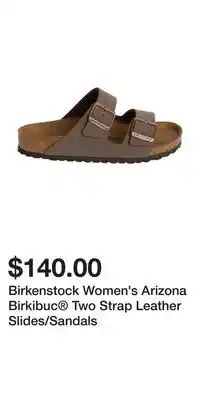 Sport Chek Birkenstock Women's Arizona Birkibuc Two Strap Leather Slides/Sandals offer
