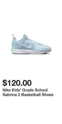 Sport Chek Nike Kids' Grade School Sabrina 2 Basketball Shoes offer