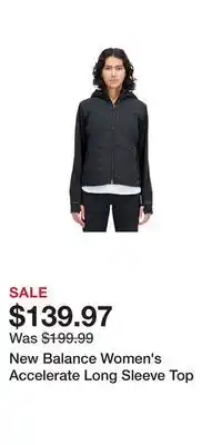 Sport Chek New Balance Women's Accelerate Long Sleeve Top offer