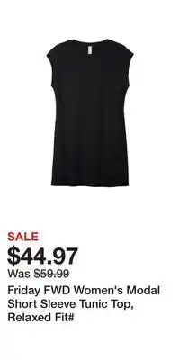 Sport Chek Friday FWD Women's Modal Short Sleeve Tunic Top, Relaxed Fit offer