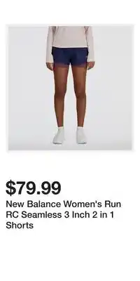 Sport Chek New Balance Women's Run RC Seamless 3 Inch 2 in 1 Shorts offer
