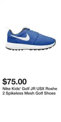 Sport Chek Nike Kids' Golf JR USX Roshe 2 Spikeless Mesh Golf Shoes offer