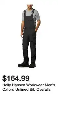 Mark's Helly Hansen Workwear Men's Oxford Unlined Bib Overalls offer
