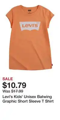 Mark's Levi's Kids' Unisex Batwing Graphic Short Sleeve T Shirt offer