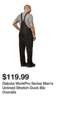 Mark's Dakota WorkPro Series Men's Unlined Stretch Duck Bib Overalls offer