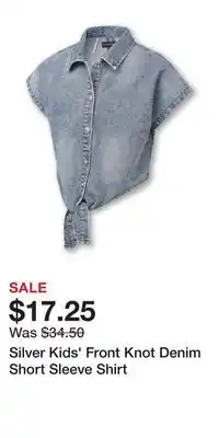 Mark's Silver Kids' Front Knot Denim Short Sleeve Shirt offer