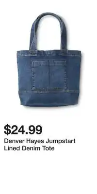 Mark's Denver Hayes Jumpstart Lined Denim Tote offer