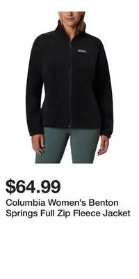 Mark's Columbia Women's Benton Springs Full Zip Fleece Jacket offer