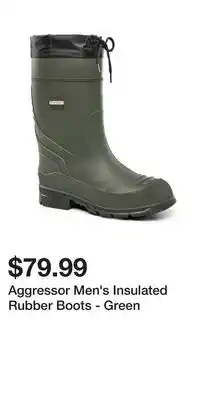 Mark's Aggressor Men's Insulated Rubber Boots - Green offer