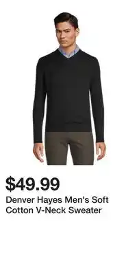Mark's Denver Hayes Men's Soft Cotton V-Neck Sweater offer