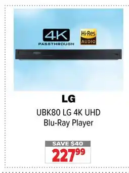 2001 Audio Video LG 4K UHD Blu-Ray Player offer