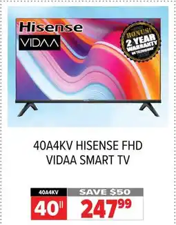 2001 Audio Video HISENSE FHD VIDAA SMART TV offer