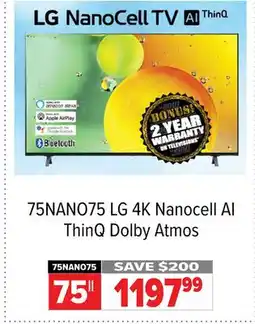 2001 Audio Video LG 4K Nanocell AI ThinQ Dolby Atmos offer