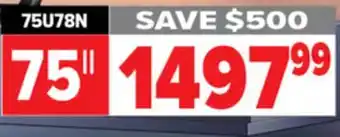 2001 Audio Video Hisense - 75 4K UHD QDOT 144Hz MINI-LED offer
