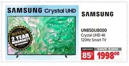 2001 Audio Video SAMSUNG Crystal UHD 4K 120Hz Smart TV 85 offer