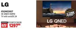 2001 Audio Video LG 65 4K QNED HDR10 TV with webOS 24 offer