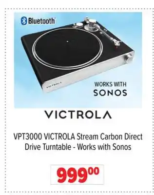 2001 Audio Video VICTROLA Stream Carbon Direct Drive Turntable - Works with Sonos offer