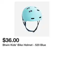 Decathlon Btwin Kids' Bike Helmet - 520 Blue offer